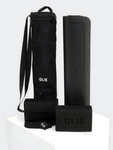 THE OLIE BLACK MOON BUNDLE. BLACK MOON YOGA MAT, BLACK YOGA MAT CARRY BAG, BLACK YOGA BLOCKS AND BLACK CARRY STRAP