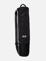 The OLIE BLACK YOGA MAT BAG. Made From 100% Recycled Materials. An Enhanced Take On The Classic Yoga Mat Bag.