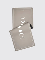 The Grippiest Yoga And Pilates Mat - The STONE MOON MAT - A Stone colour with the famous OLIE Moons down the centre.