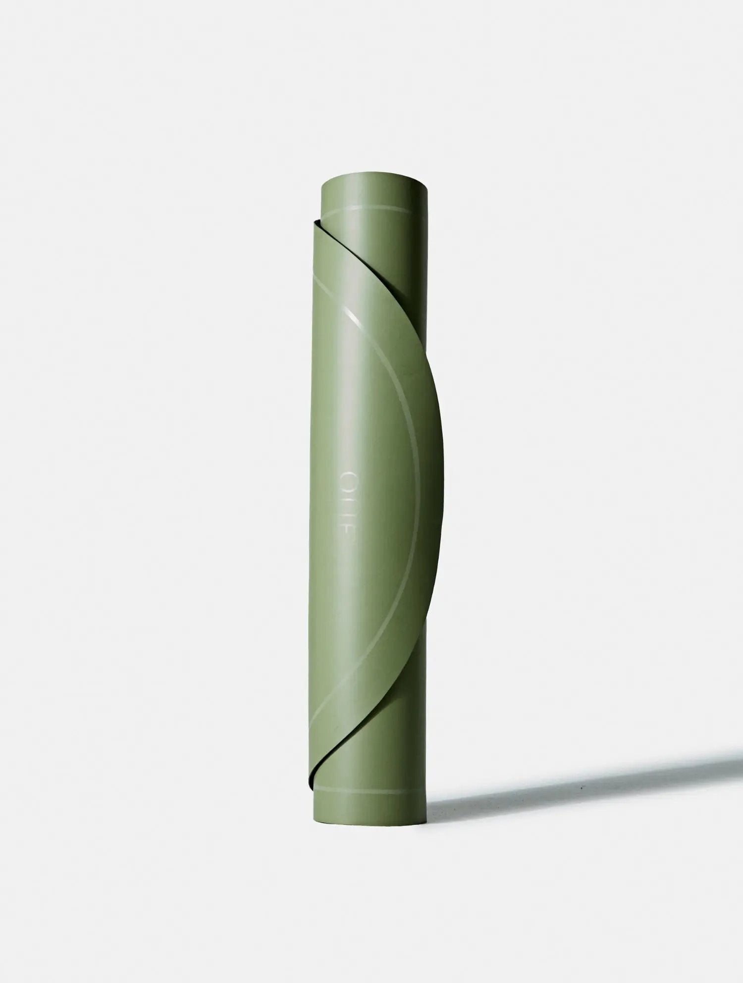OLIE MATCHA YOGA & PILATES MAT ROLLED UP STOOD. GRIPPY YOGA MAT