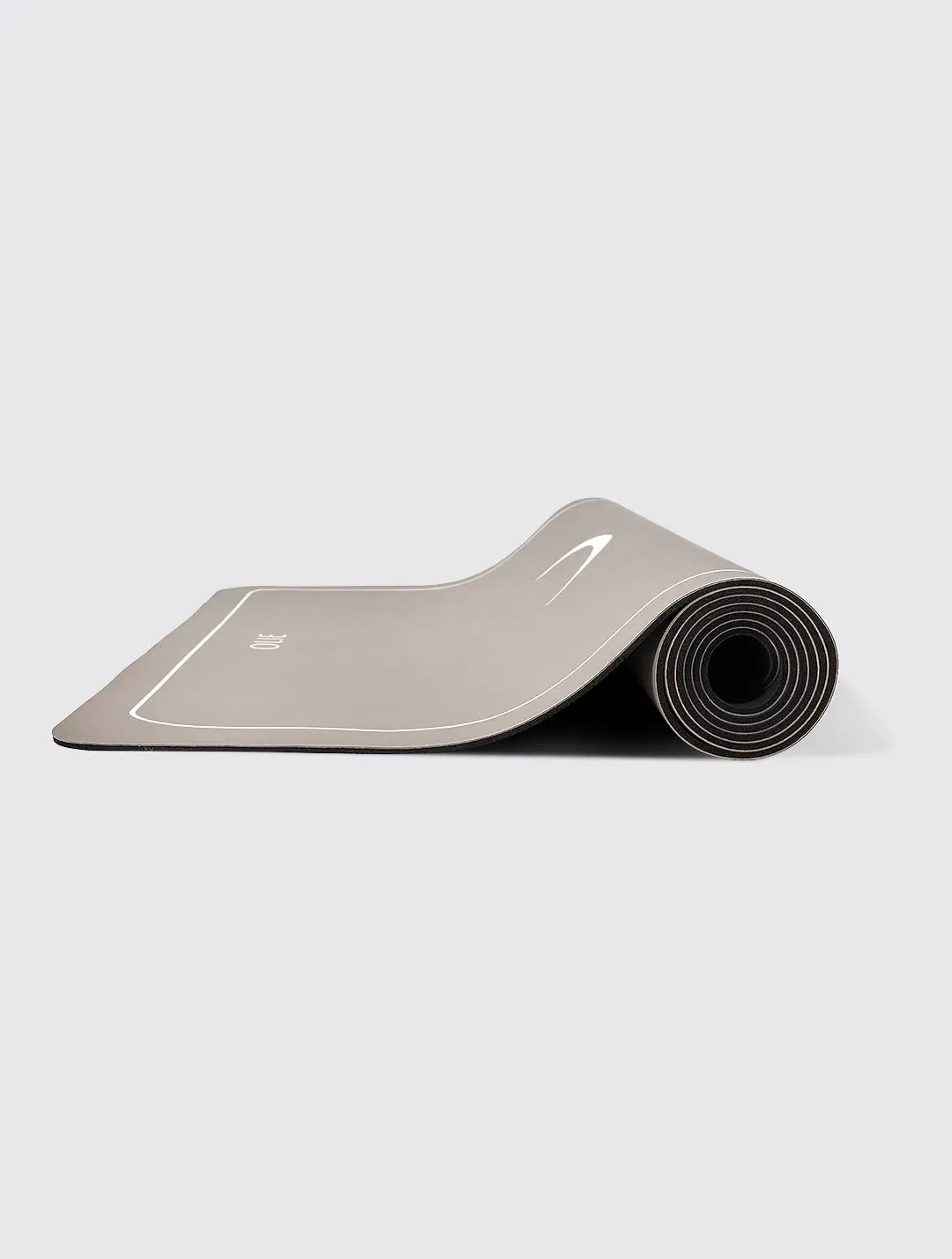 The Grippiest Yoga And Pilates Mat - The STONE MOON MAT - A Stone colour with the famous OLIE Moons down the centre. 